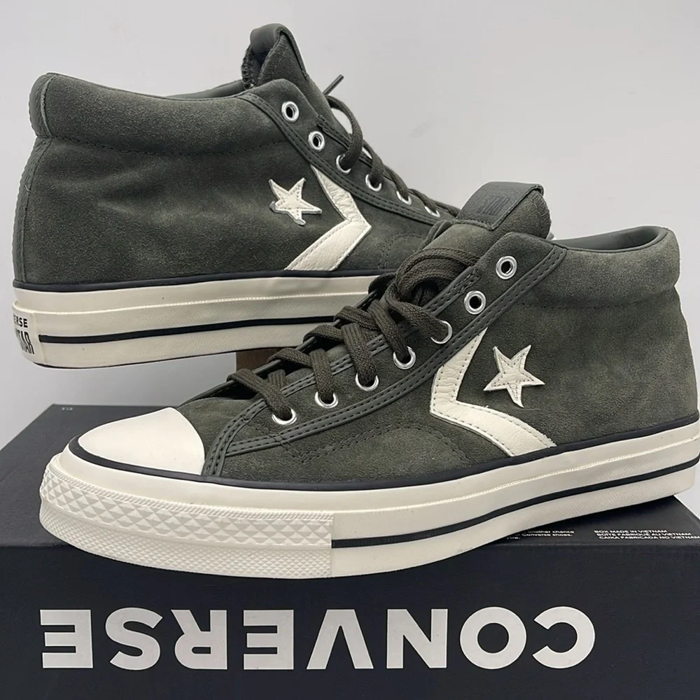 Converse Men's Black High-Top Sneakers A09463C
STAR PLAYER 76 MID CAVE GREEN - Picture 9 of 16